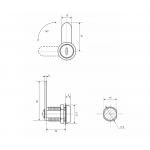  Почтовые замки Замок мебельный 210-35 KD																														 (артикул 210-35 KD) цена в розницу 96 ру  замок.su (изображение №3)
