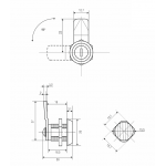  Щитовые замки Замок мебельный MS-705 монетка мастер (артикул 0085) цена в розницу 82 ру  замок.su (изображение №3)