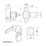  Мебельные замки Замок колодочный 2120-16 (0160/16) (артикул 2120-16) цена в розницу 111 ру  замок.su (изображение №4)