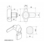  Мебельные замки Замок колодочный 2120-20 (0160/20) (артикул 2120-20) цена в розницу 118 ру  замок.su (изображение №4)