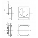  Мебельные замки Замок мебельный ригельный типа F90 ручка хром C (артикул 0242 C) цена в розницу 198 ру  замок.su (изображение №5)