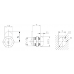  Почтовые замки Замок мебельный 330-16 (артикул 330-16 KD) цена в розницу 130 ру  замок.su (изображение №4)