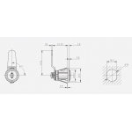  Почтовые замки Замок мебельный 3206-20 (артикул 3206-20) цена в розницу 87 ру  замок.su (изображение №5)
