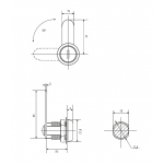  Почтовые замки Замок мебельный 210-20 /цвет черный/ (артикул 210-20 BL) цена в розницу 77 ру  замок.su (изображение №3)