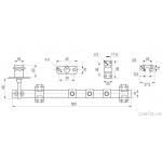  Мебельные замки Замок мебельный 288-500, штырьевой на 3 ящика (артикул 0167) цена в розницу 149 ру  замок.su (изображение №4)