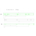  Направляющие Направляющие шариковые п/в 42*700мм 0,9*0,9*0,9 (артикул 0608) цена в розницу 395 ру  замок.su (изображение №2)