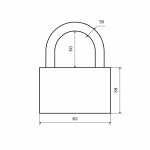  Навесные замки Замок навесной  HD-701 d=7,8мм (артикул ZT13888) цена в розницу 237 ру  замок.su (изображение №2)