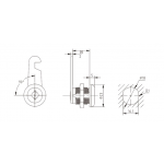  Почтовые замки Замок мебельный 310-18 (артикул 310-18) цена в розницу 80 ру  замок.su (изображение №2)