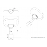  Щитовые замки Ключ для замка 705-3/4 L (артикул 0087 L) цена в розницу 44 ру  замок.su (изображение №3)