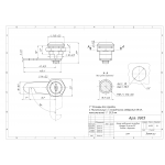  Почтовые замки Замок мебельный 16 мм 90° ригель с вырезом (артикул 0003) цена в розницу 64 ру  замок.su (изображение №4)