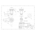 Почтовые замки Ригель с вырезом Замок мебельный 25 мм 90° ригель с вырезом C (артикул 0023 C) цена в розницу 70 ру  замок.su (изображение №3)