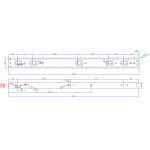  Направляющие Направляющие шариковые п/в 42*550мм (0,9*0,9*0,9) (артикул 0606) цена в розницу 283 ру  замок.su (изображение №2)