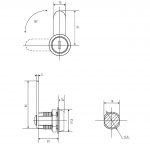  Почтовые замки Замок мебельный 210-20 KD (артикул 210-20 KD) цена в розницу 77 ру  замок.su (изображение №4)