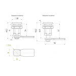  Щитовые замки Замок мебельный MS-8166 С прижимной 35/42мм (артикул 8166 C) цена в розницу 86 ру  замок.su (изображение №3)