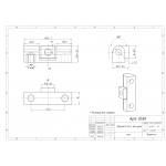 Петли мебельные для металлических шкафов  Боковые (шарнирные) Петля CL 65 / цв. хром (винт М8*8 оц. - 3 шт.) (артикул 0550) цена в розницу 91 ру  замок.su (изображение №2)