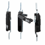  Щитовые замки Замок мебельный MS-1848-3KA/P (ригель изогнутый /+8 мм/, треугольный ключ) (артикул 0993 KA/P) цена в розницу 736 ру  замок.su (изображение №1)