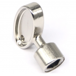  Замки Euro Locks Ключ короткий для F185, треугольник, никелированный (артикул P3019/7B/3609) цена в розницу 56 ру  замок.su (изображение №1)