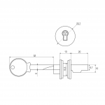  Мебельные замки Замок мебельный врезной 611 мастер для стеклянных раздвижных дверей (артикул 0120) цена в розницу 243 ру  замок.su (изображение №2)