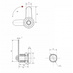 Почтовые замки Тубулярные Замок торцевой 218-30 мм 90° н/в ключ трубчатый (0131н/в) (артикул 218-30 Н/В KD) цена в розницу 126 ру  замок.su (изображение №7)