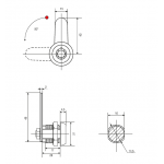  Почтовые замки Замок торцевой 218-20 мм 90° н/в ключ трубчатый (0125н/в) (артикул 218-20 Н/В KD) цена в розницу 116 ру  замок.su (изображение №7)