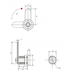  Почтовые замки Замок торцевой 218-25 мм 90° н/в ключ трубчатый (0129н/в) (артикул 218-25 Н/В KD) цена в розницу 119 ру  замок.su (изображение №4)