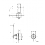  Почтовые замки Замок мебельный 16 мм 90° ригель с вырезом мастер (артикул 0007) цена в розницу 61 ру  замок.su (изображение №5)
