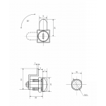  Почтовые замки Замок мебельный 0802  20/90° ригель изогнут на  15 мм (артикул 0058) цена в розницу 95 ру  замок.su (изображение №6)