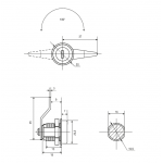  Почтовые замки Замок мебельный Авангард 180° (артикул 0101) цена в розницу 81 ру  замок.su (изображение №3)