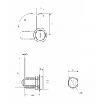  Почтовые замки Замок мебельный 0802  30/90° мас/сис. (артикул 0188) цена в розницу 135 ру  замок.su (изображение №7)