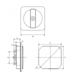  Мебельные замки Замок мебельный ригельный типа F90-Т ручка хром (артикул 0235) цена в розницу 214 ру  замок.su (изображение №4)
