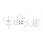  Почтовые замки Замок мебельный ручка 106-22 90° (0252 C) (артикул 106-22) цена в розницу 96 ру  замок.su (изображение №6)