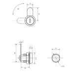 Почтовые замки Прямой ригель Замок мебельный 41144 20мм 90° секретный (артикул 0121) цена в розницу 66 ру  замок.su (изображение №3)