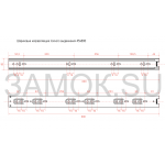 Направляющие 45 мм Направляющие шариковые п/в 45х800мм (1,0*1,0*1,2) (артикул 0609) цена в розницу 698 ру  замок.su (изображение №2)