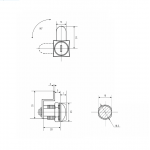Почтовые замки Изогнутый ригель Замок мебельный 0802  20/90° ригель изогнут на  15 мм 3 кл. (артикул 0358) цена в розницу 136 ру  замок.su (изображение №7)