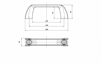  Промышленная фурнитура PF Ручка для шкафов 706 L-150 мм (артикул ZT706-150-PF) цена в розницу 132 ру  замок.su (изображение №2)