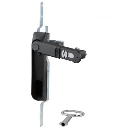  Щитовые замки Замок мебельный MS-1848-3KA/P (ригель изогнутый /+8 мм/, ключ бабочка) (артикул 0986 KA/P) цена в розницу 718 ру  замок.su (изображение №3)