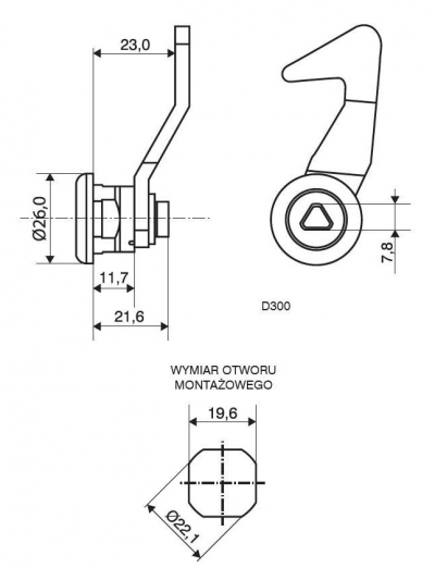  Замки Euro Locks Замок спаннер, язычок Р5032 (артикул D300/13707) цена в розницу 707 ру  замок.su (изображение №5)