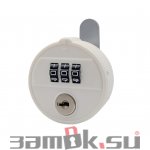  Кодовые замки Замок мебельный кодовый 6012-30WH, цвет белый (артикул 6012-30WH) цена в розницу 348 ру замок.su (изображение №1)