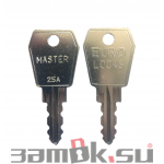  Замки Euro Locks Ключ мастер А, серия 25, 27 (артикул MAS\S25A/98) цена в розницу 800 ру замок.su (изображение №1)