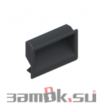  Промышленная фурнитура Ручка потайная, пластиковая 49х90 PF (артикул ZT703.6 PF) цена в розницу 57 ру замок.su (изображение №1)