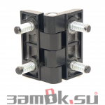 Петли Плоские (накладные листовые) Петля 082 C 50х50 М6 черная (71g). (0532) (артикул CL2262-50) цена в розницу 117 ру замок.su (изображение №1)
