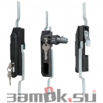  Щитовые замки Замок мебельный MS-1848-3KA/P (ригель изогнутый /+8 мм/, английский ключ, мастер) (артикул 0979 KA/P) цена в розницу 445 ру  замок.su (изображение №1)