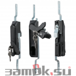  Щитовые замки Замок мебельный MS-1925-3KD/P (ригель изогнутый /+8 мм/, английский ключ) (артикул 0929 KD/P) цена в розницу 722 ру замок.su (изображение №1)