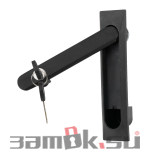  Щитовые замки Замок мебельный MS-8611-2-1KD (ригель прямой, английский ключ) (артикул 8611-2 KD C) цена в розницу 657 ру замок.su (изображение №1)
