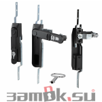 Щитовые замки Замок мебельный MS-1848-3KA/P (ригель изогнутый /+8 мм/, ключ бабочка) (артикул 0986 KA/P) цена в розницу 705 ру замок.su (изображение №1)