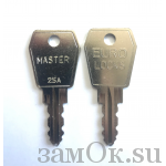  Замки Euro Locks Ключ мастер А, серия 25, 27 (артикул MAS\S25A/98) цена в розницу 1979 ру замок.su (изображение №1)