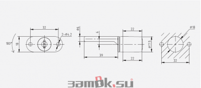  Мебельные замки Замок мебельный 3202-22 мас./система (артикул 3202-22) цена в розницу 161 ру замок.su (изображение №2)