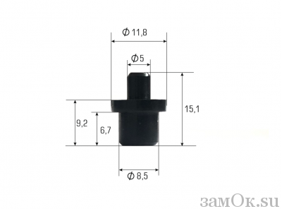  Петли Петля нажимная ПН-8,5-1 мм (артикул 0513) цена в розницу 21 ру замок.su (изображение №3)
