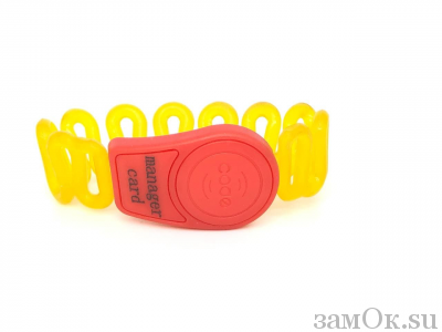  Электронные замки Ключ для электронного замка красный с желтым (артикул 0423МЕ) цена в розницу 248 ру замок.su (изображение №1)