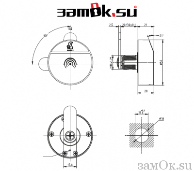  Электронные замки Бесконтактный мебельный замок (артикул DMZ-1889K) цена в розницу 0 ру замок.su (изображение №2)